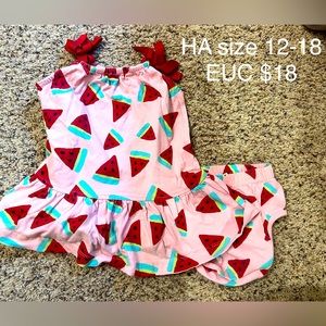 Hanna Andersson Watermelon Dress, 12-18 Months